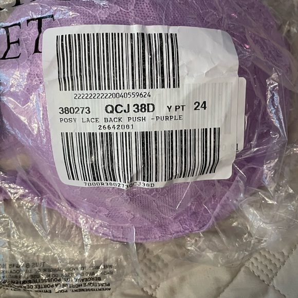 🆕 VICTORIA'S SECRET VS SEXY TEE LACIE PUSH UP BRA PURPLE 38D - Picture 8 of 10